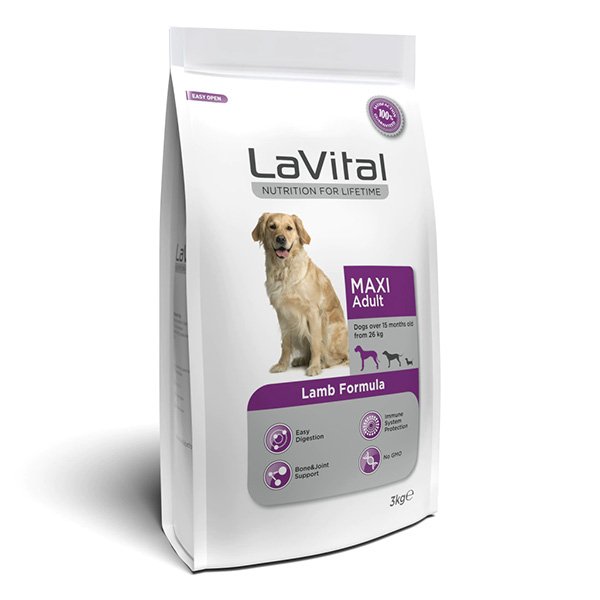 LaVital Büyük Irk Yetişkin Kuru Köpek Maması (Maxi Adult) Kuzu Etli 3 Kg - 2