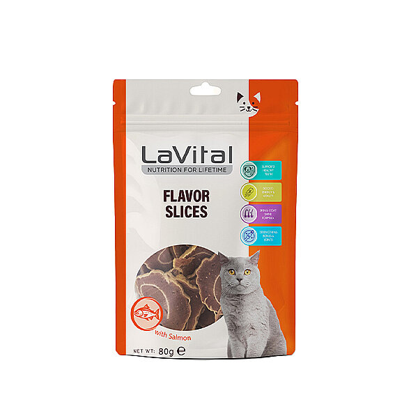 LaVital Kedi Ödül Maması Somonlu 80g
