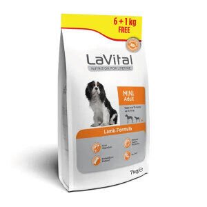 LaVital Küçük Irk Kuru Köpek Maması (Mini Adult) Kuzu Etli 6+1 KG - 2