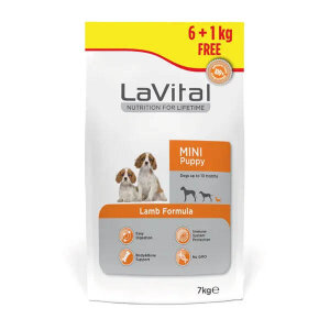 LaVital Kuzu Etli Küçük Irk Yavru Kuru Köpek Maması 6+1 kg