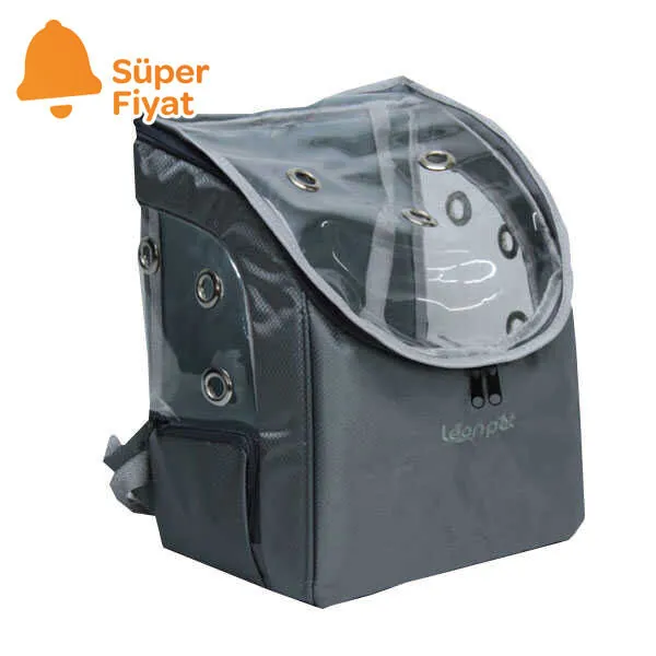 Leon Pet Şeffaf Sırt Çantası Gri - 1