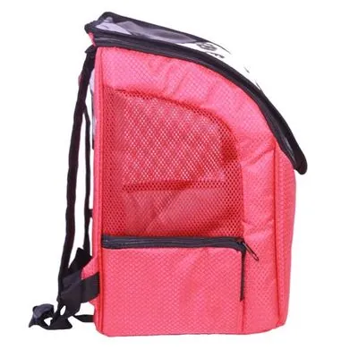 Leon Pet Şeffaf Sırt Çantası Kırmızı - 7