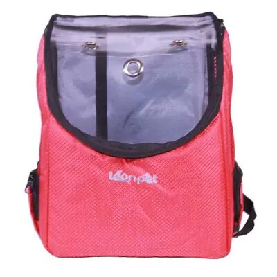 Leon Pet Şeffaf Sırt Çantası Kırmızı - 1