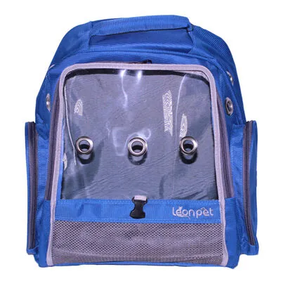 Leon Pet Sırt Çantası Fileli Lux Mavi - 6