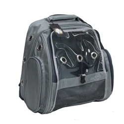 Leon Pet Sırt Çantası Şeffaf Lux Gri