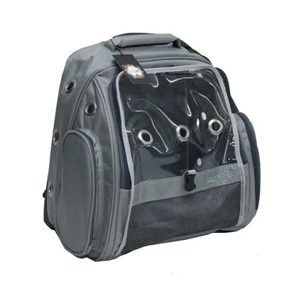 Leon Pet Sırt Çantası Şeffaf Lux Gri - 1