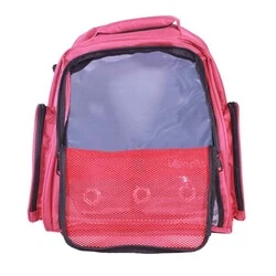Leon Pet Sırt Çantası Şeffaf Lux Kırmızı - 4