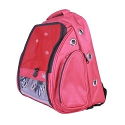 Leon Pet Sırt Çantası Şeffaf Lux Kırmızı - 5