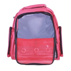 Leon Pet Sırt Çantası Şeffaf Lux Kırmızı - 4