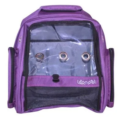 Leon Pet Sırt Çantası Şeffaf Lux Mor - 2