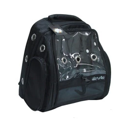 Leon Pet Sırt Çantası Şeffaf Lux Siyah