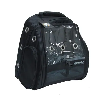 Leon Pet Sırt Çantası Şeffaf Lux Siyah - 1