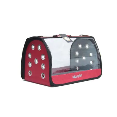 Leon Pet Şeffaf Fly Bag Çanta Kırmızı - 1