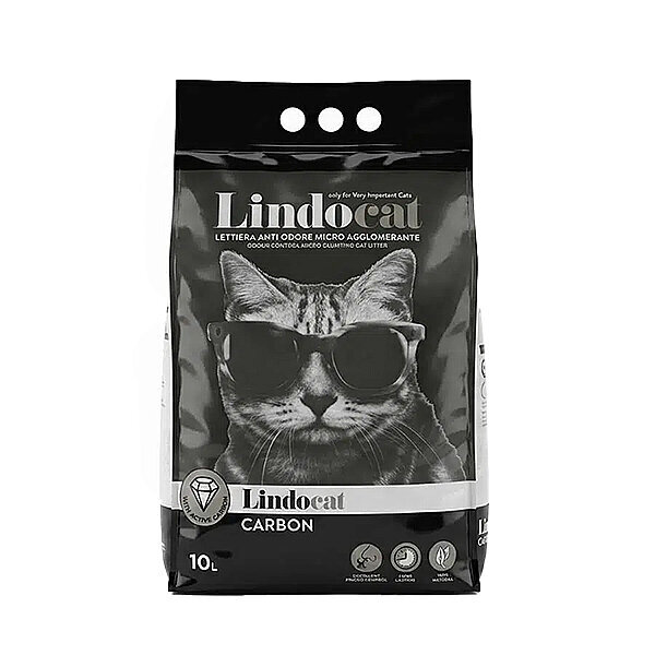 Lindocat Carbon Ekstra Güçlü Topaklanan Kedi Kumu 10 Lt
