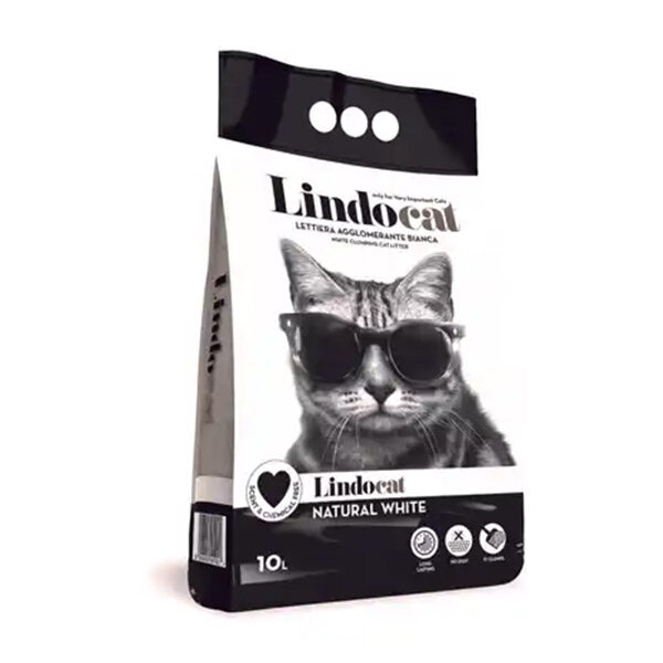 LindoCat Natural Kokusuz Kalın Taneli Topaklanan Kedi Kumu 10 L - 1