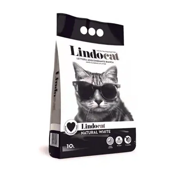 Lindocat Natural Kalın Taneli Kokusuz Topaklanan Kedi Kumu 10L - 1