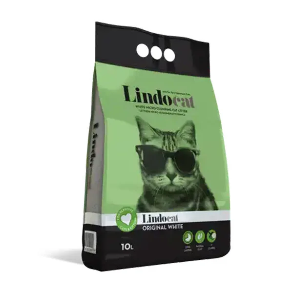 Lindocat Original İnce Taneli Kokusuz Topaklanan Kedi Kumu 10L - 1