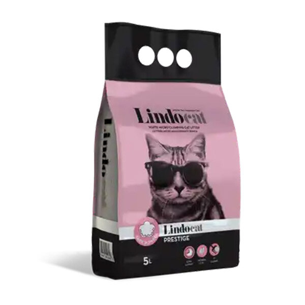 LindoCat Prestige Bebek Pudrası Kokulu İnce Taneli Topaklanan Kedi Kumu 5 L - 1