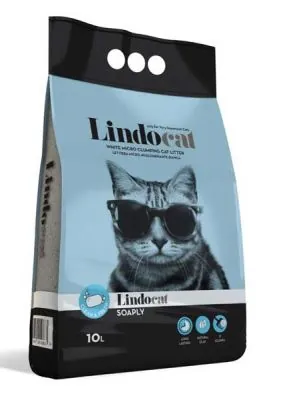 LindoCat Sabun Kokulu İnce Taneli Kedi Kumu 10 LT - 1