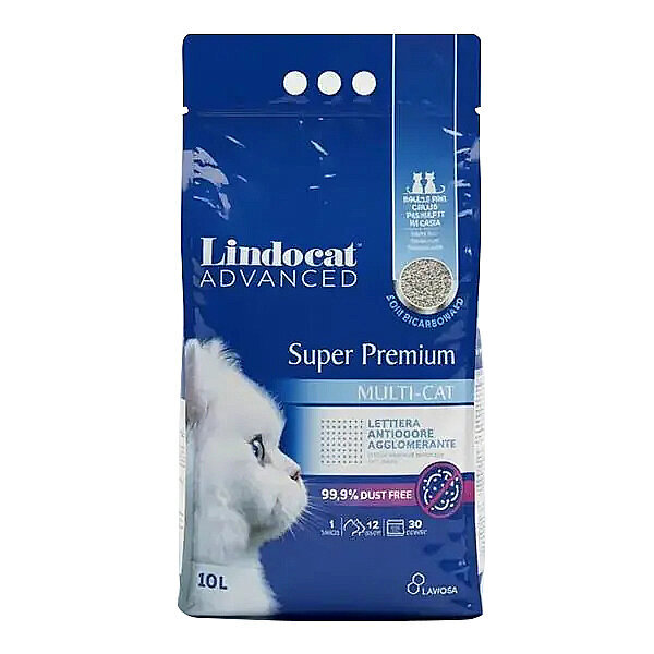 LindoCat Super Premium Kokusuz Ekstra Güçlü Topaklanan Kedi Kumu 10 L