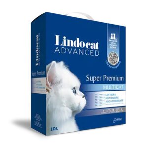 Lindocat Super Premium Multicat Bikarbonatlı Koku Önleyici & Extra Güçlü Topaklanan Kedi Kumu 10L
