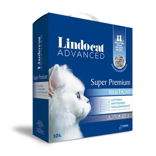 Lindocat Super Premium Multicat Bikarbonatlı Koku Önleyici & Extra Güçlü Topaklanan Kedi Kumu 10L - 1