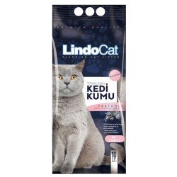 LindoCat Topaklanan İri Taneli Parfümlü Kedi Kumu 10 LT