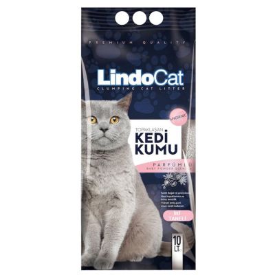 LindoCat Topaklanan İri Taneli Parfümlü Kedi Kumu 10 LT - 1