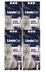 LindoCat Topaklanan İri Taneli Parfümlü Kedi Kumu 5 LT * 4 ADET