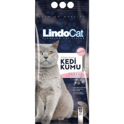 LindoCat Topaklanan Parfümlü İnce Taneli Kedi Kumu 10 LT