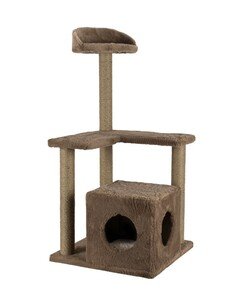 Lion Eyry Kedi Evi ve Tırmalama Ağacı Kahverengi