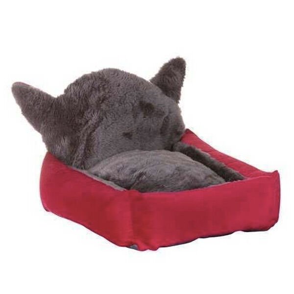 Lion Kedi Başlı Kedi Yatağı Kırmızı - 1