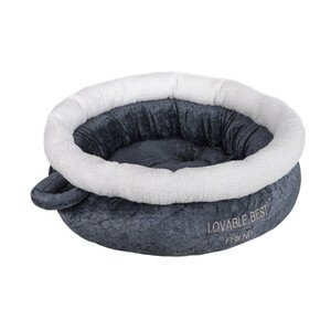 Lion Tencere Kedi ve Köpek Yatağı Gri