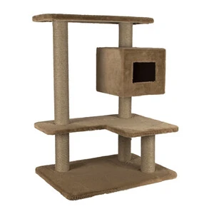 ​Lion Dream 3 Direkli Kedi Tırmalama Evi Kahverengi