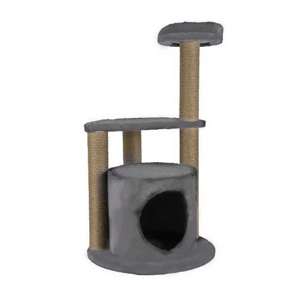 Lion Nest Basamaklı Kedi Tırmalama Evi Gri - 1