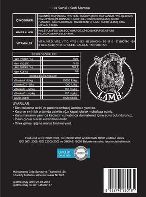 Luis Kuzu Etli Yetişkin Kedi Maması 15 Kg - 9