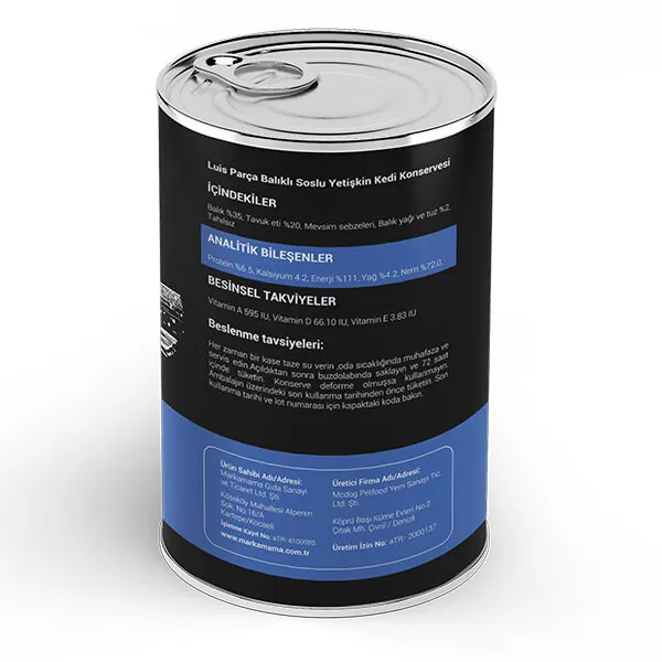 Luis Parça Balıklı Soslu Yetişkin Kedi Konservesi 415 GR x 20 Adet - 2