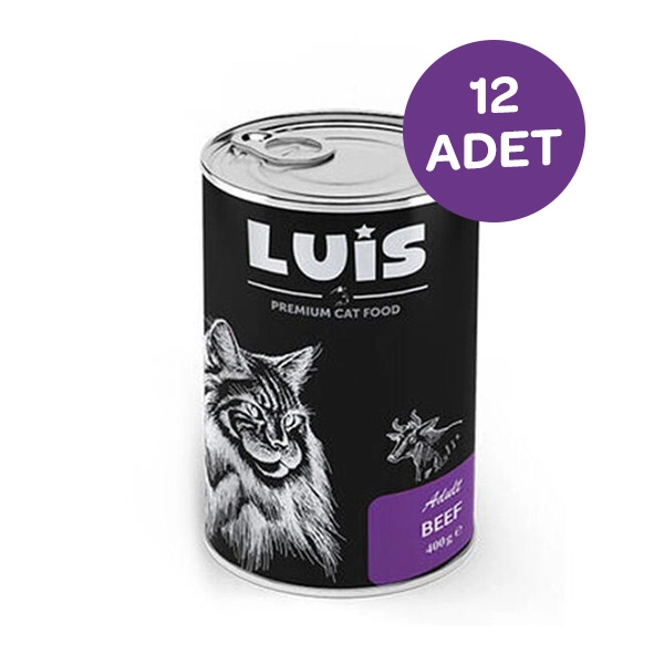 Luis Parça Dana Etli Soslu Kedi Konservesi 400 GR x 12 Adet - 1