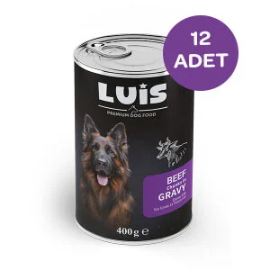 Luis Parça Dana Etli Soslu Köpek Konservesi 400 GR x 12 Adet