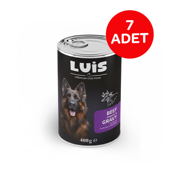 Luis Parça Dana Etli Soslu Köpek Konservesi 400 GR x 7 Adet - 1