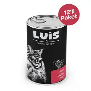 Luis Parça Kuzu Etli Soslu Kedi Konservesi 400 GR x 12 Adet