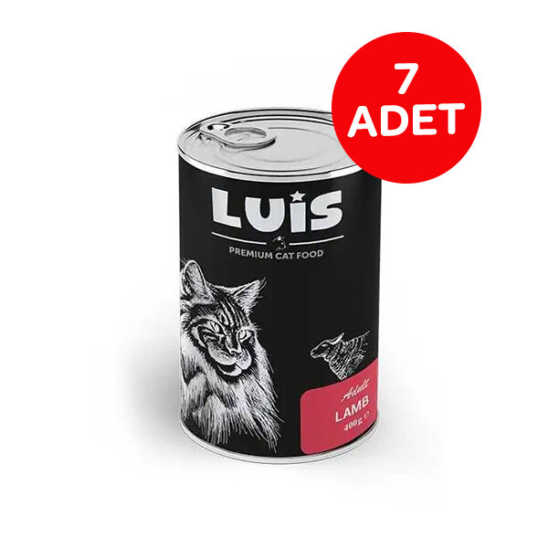 Luis Parça Kuzu Etli Soslu Kedi Konservesi 400 GR x 7 Adet - 1