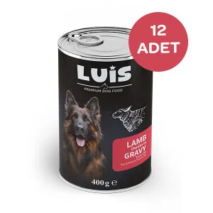 Luis Parça Kuzu Etli Soslu Köpek Konservesi 400 GR x 12 Adet