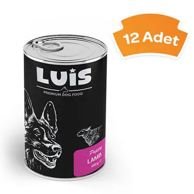 Luis Parça Kuzu Etli Soslu Yavru Köpek Konservesi 400 GR x 12 Adet - 1