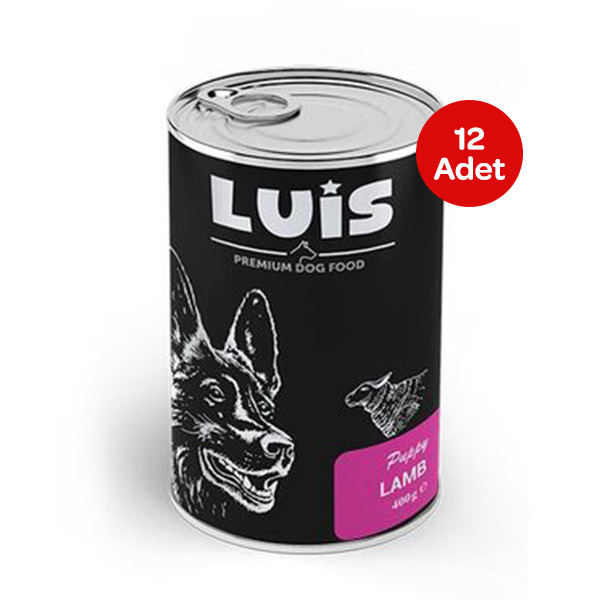 Luis Parça Kuzu Etli Soslu Yavru Köpek Yaş Maması 400 GR X 12 Adet - 1