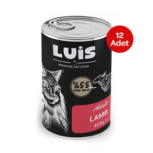Luis Parça Kuzu Etli Soslu Yetişkin Kedi Konservesi 415 GR X 12 Adet