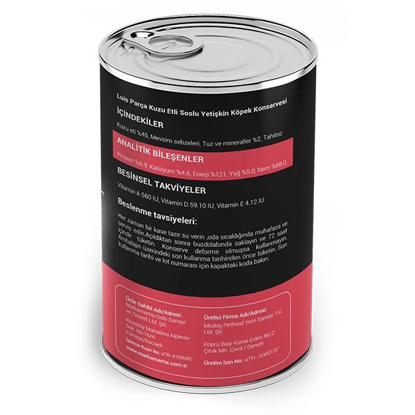 Luis Parça Kuzu Etli Soslu Yetişkin Köpek Yaş Maması 415 GR - 2