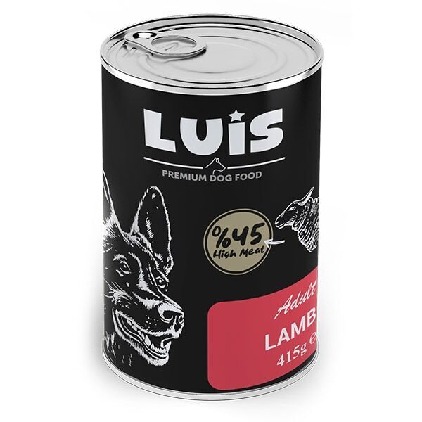 Luis Parça Kuzu Etli Soslu Yetişkin Köpek Yaş Maması 415 GR x 20 Adet - 2