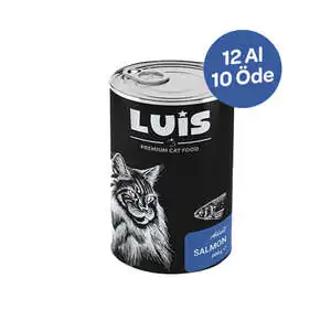 Luis Parça Somonlu Soslu Kedi Konservesi 400 GR x 12 Adet
