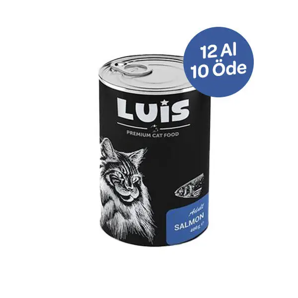 Luis Parça Somonlu Soslu Kedi Konservesi 400 GR x 12 Adet - 1